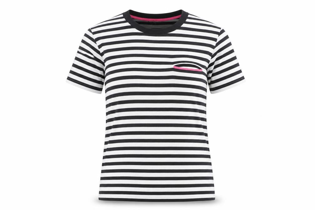 Womens UK Size S Massimo Dutti Black 100% Cotton T-Shirt