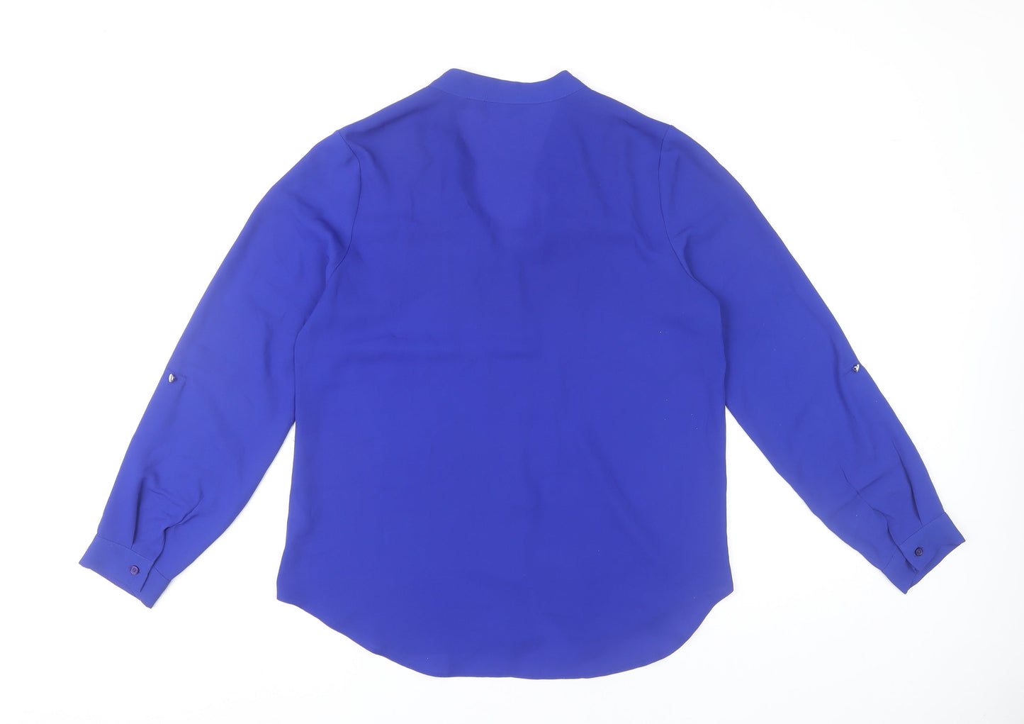 Dorothy Perkins Women's Blue Size 12 Button-Up Long Sleeve Shirt
