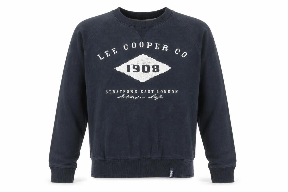 Mens UK S Regular Lee Cooper Blue Pullover Sweatshirt