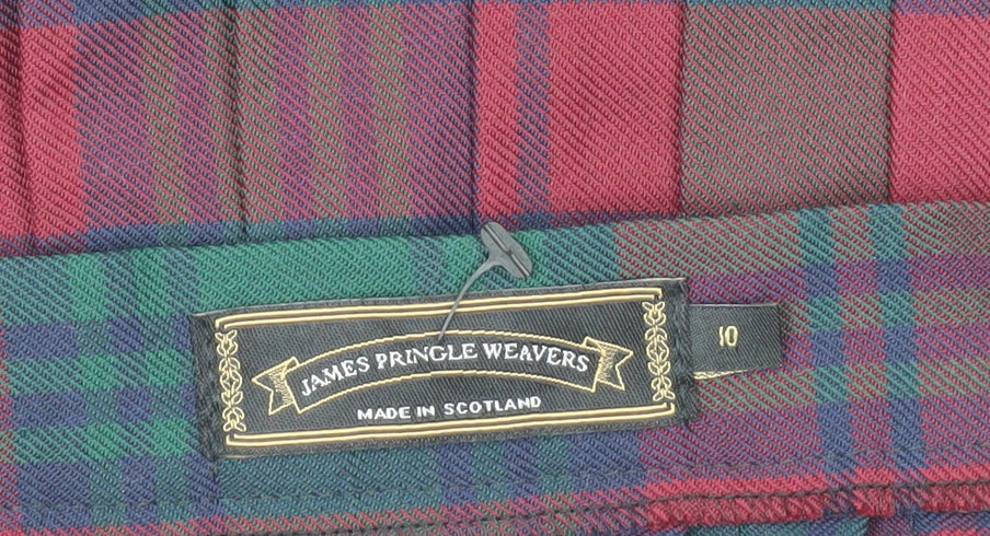 James Pringle Weavers Women’s Multicoloured Tartan Wrap Skirt Size 10