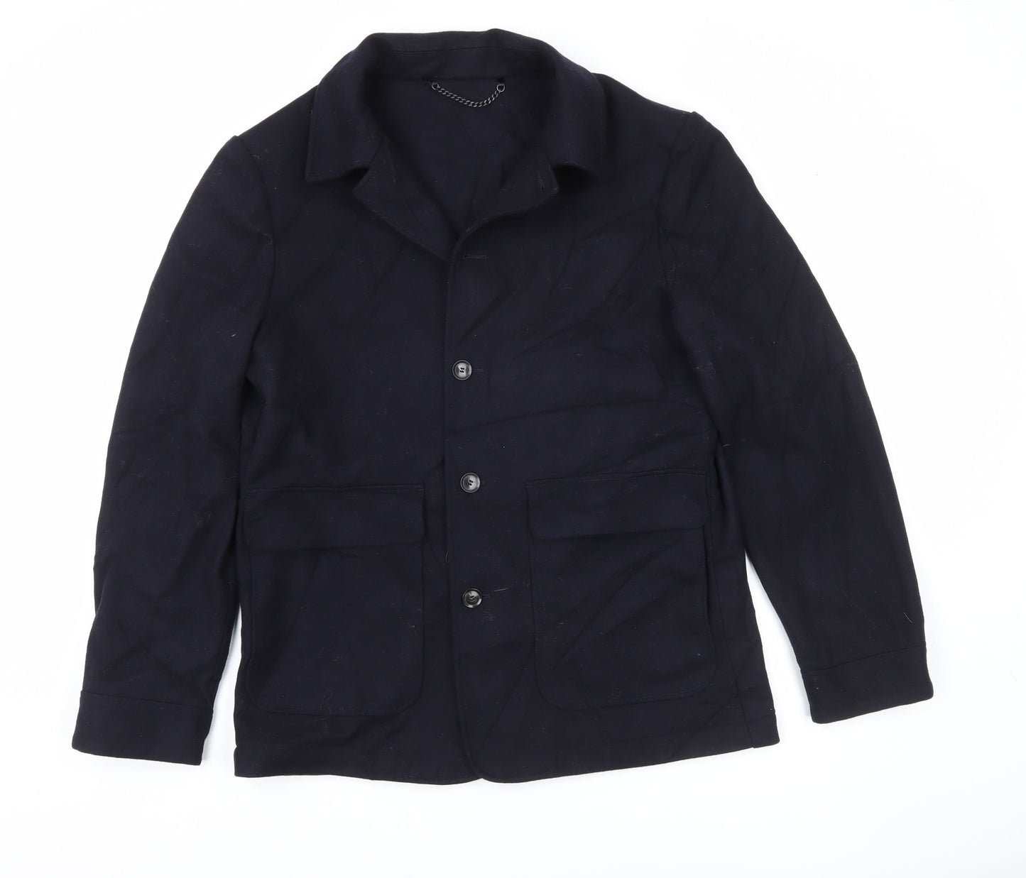 Jaeger Men’s Black L Regular Fit Mid-Length Blazer Jacket