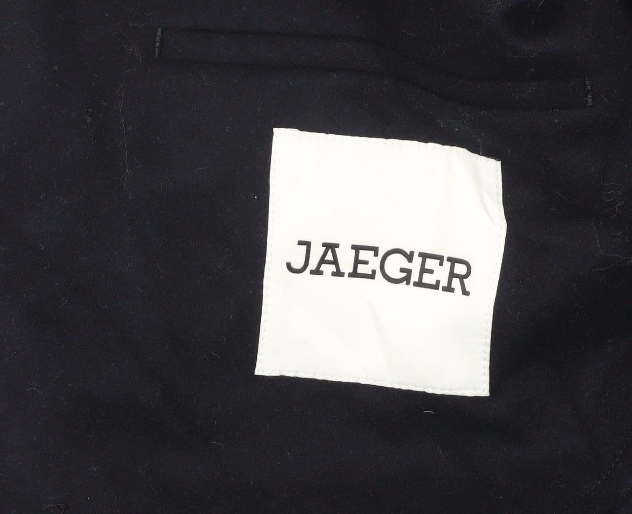 Jaeger Men’s Black L Regular Fit Mid-Length Blazer Jacket