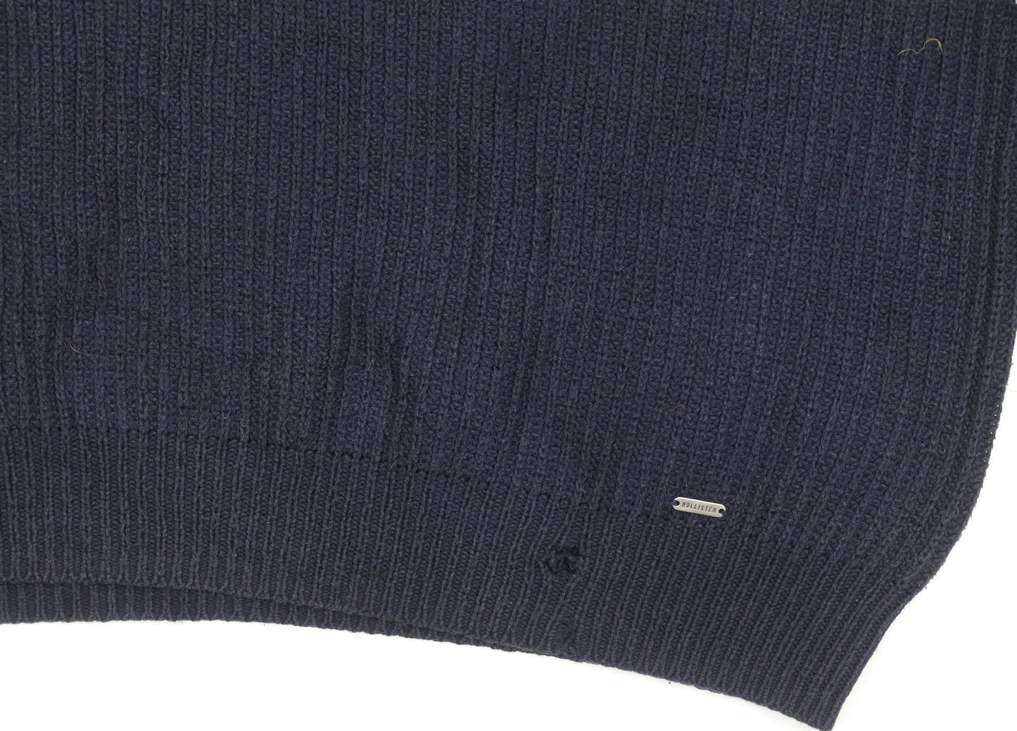 Hollister Women's Blue Striped Crew Neck Pullover Jumper Size S