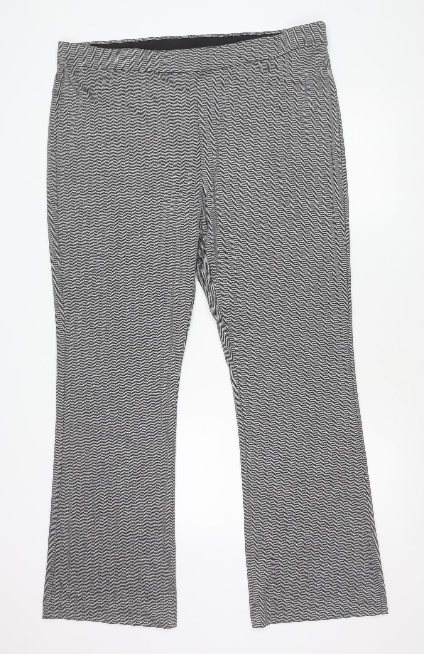 Marks and Spencer Women's Grey Herringbone Dress Pants Size 22 Plus
