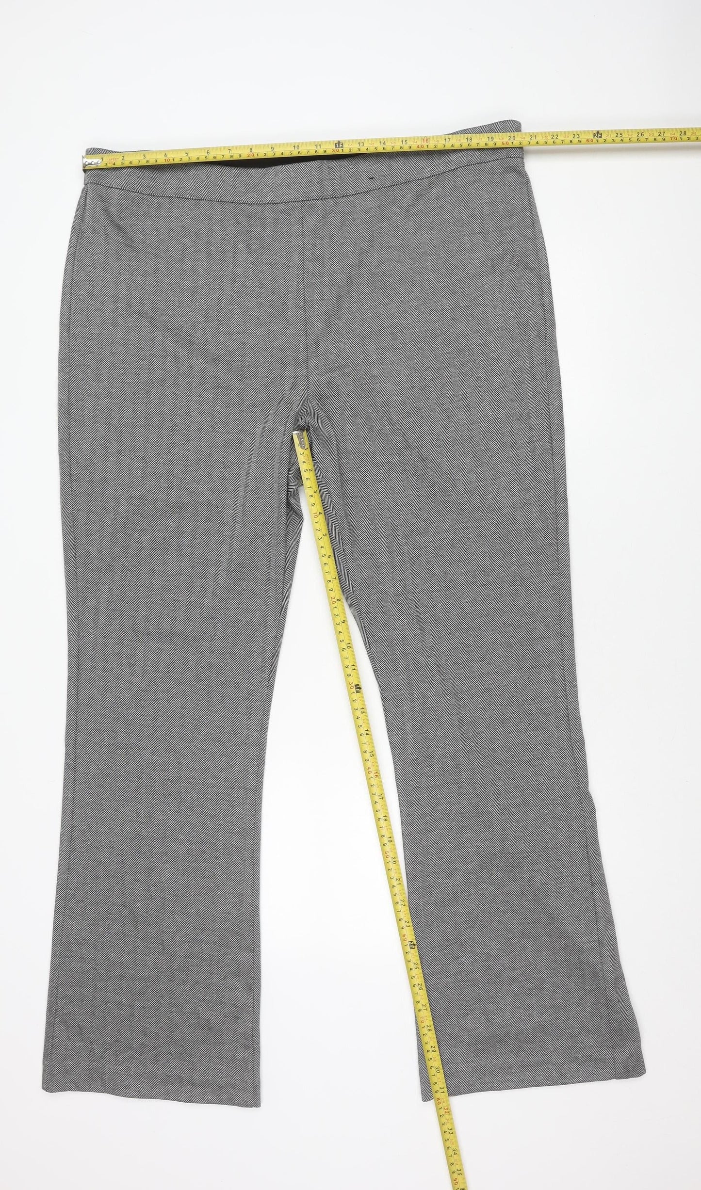 Marks and Spencer Women's Grey Herringbone Dress Pants Size 22 Plus