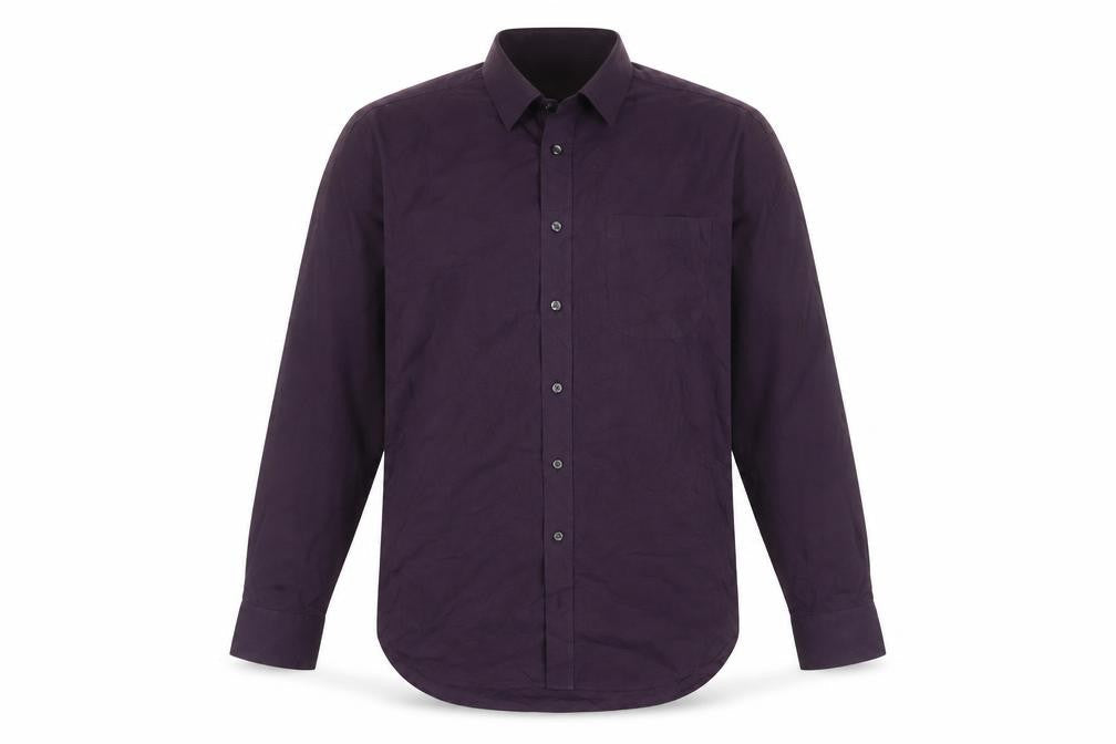 Marks and Spencer Men's Purple 16in Collar Regular Fit Woven Shirt