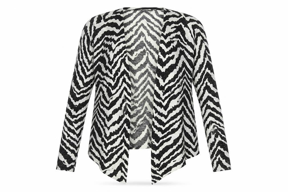 Marks and Spencer Women's Multicoloured Size 8 Zebra Open Front Cardigan