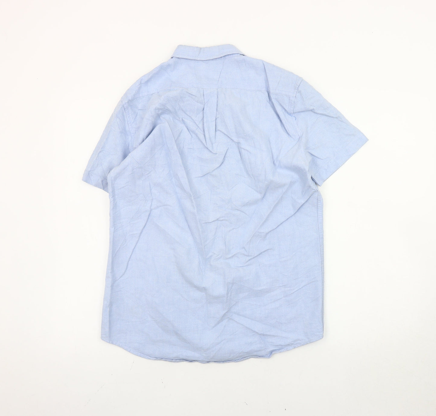John Lewis Men’s Blue Slim Fit Oxford Short Sleeve Shirt S