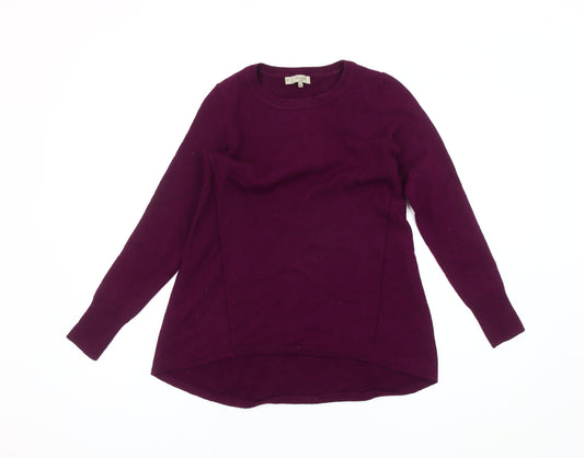 Hobbs Women’s Purple Wool Blend Crew Neck Pullover Jumper XS