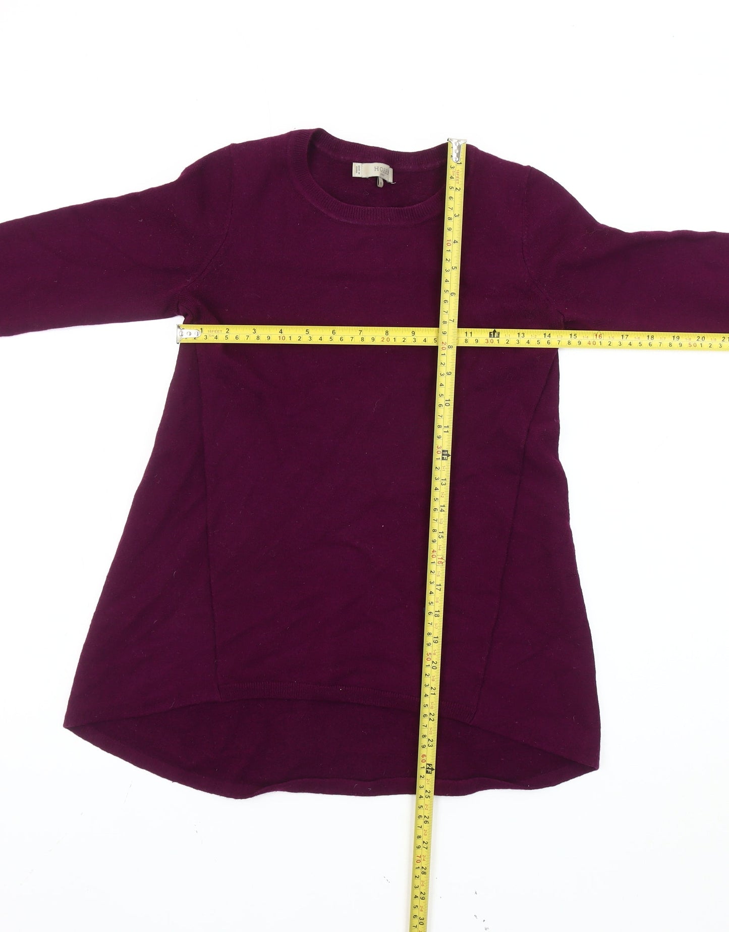 Hobbs Women’s Purple Wool Blend Crew Neck Pullover Jumper XS