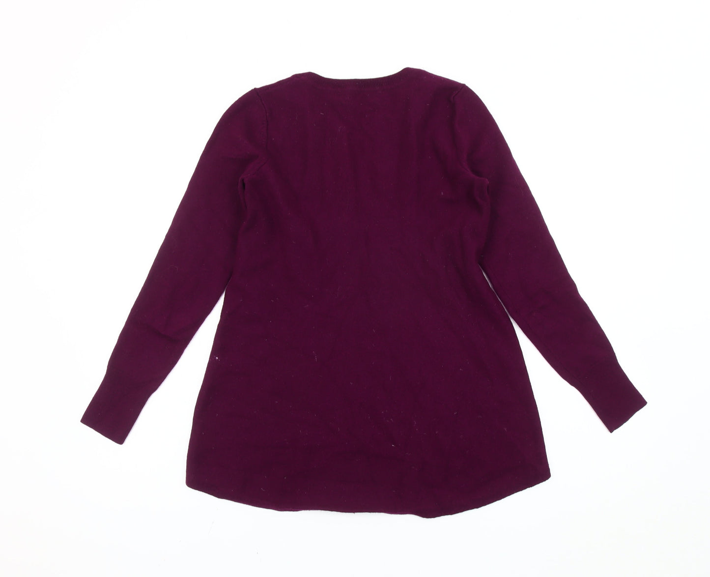 Hobbs Women’s Purple Wool Blend Crew Neck Pullover Jumper XS