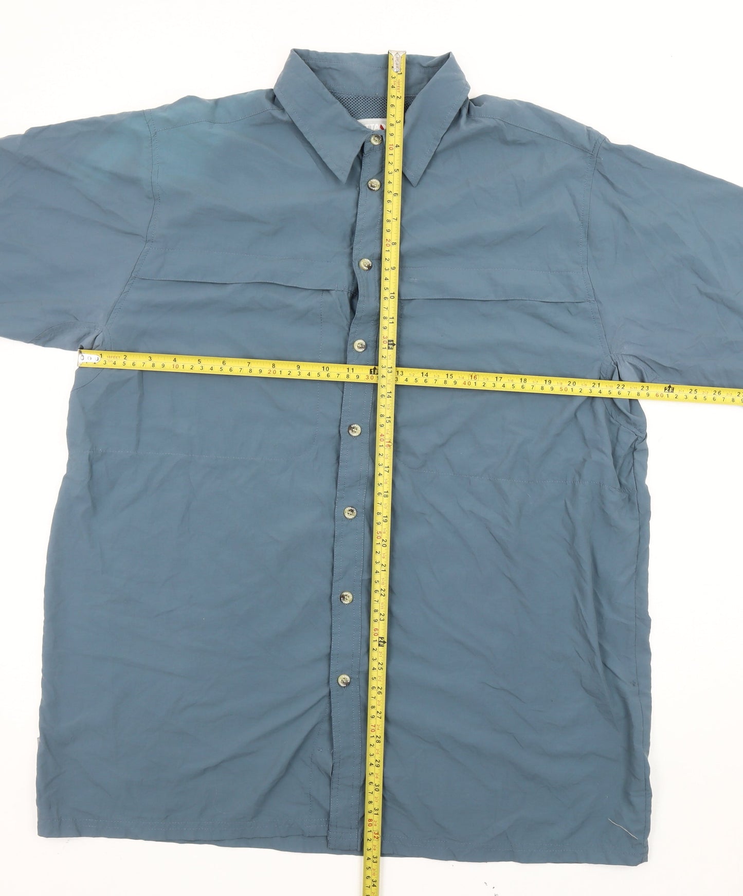 Regatta Men's Blue 2XL Polyamide Short Sleeve Button-Up Shirt