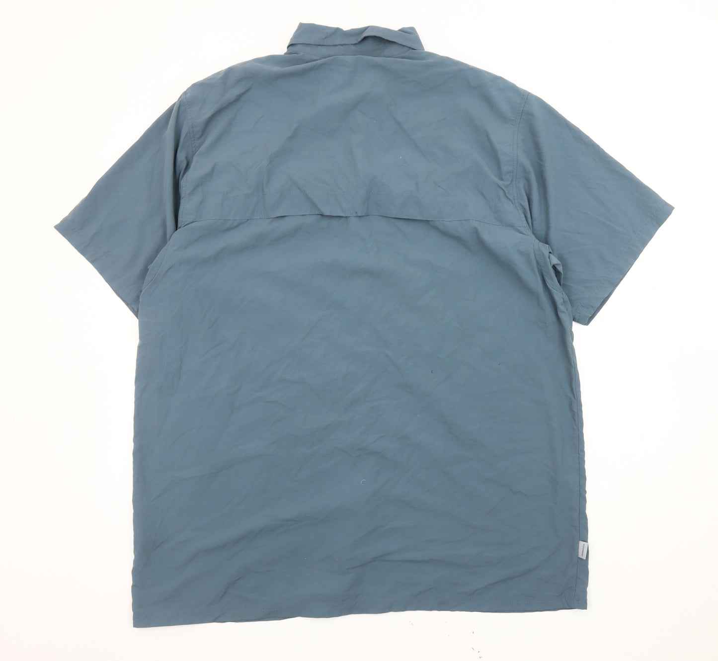 Regatta Men's Blue 2XL Polyamide Short Sleeve Button-Up Shirt