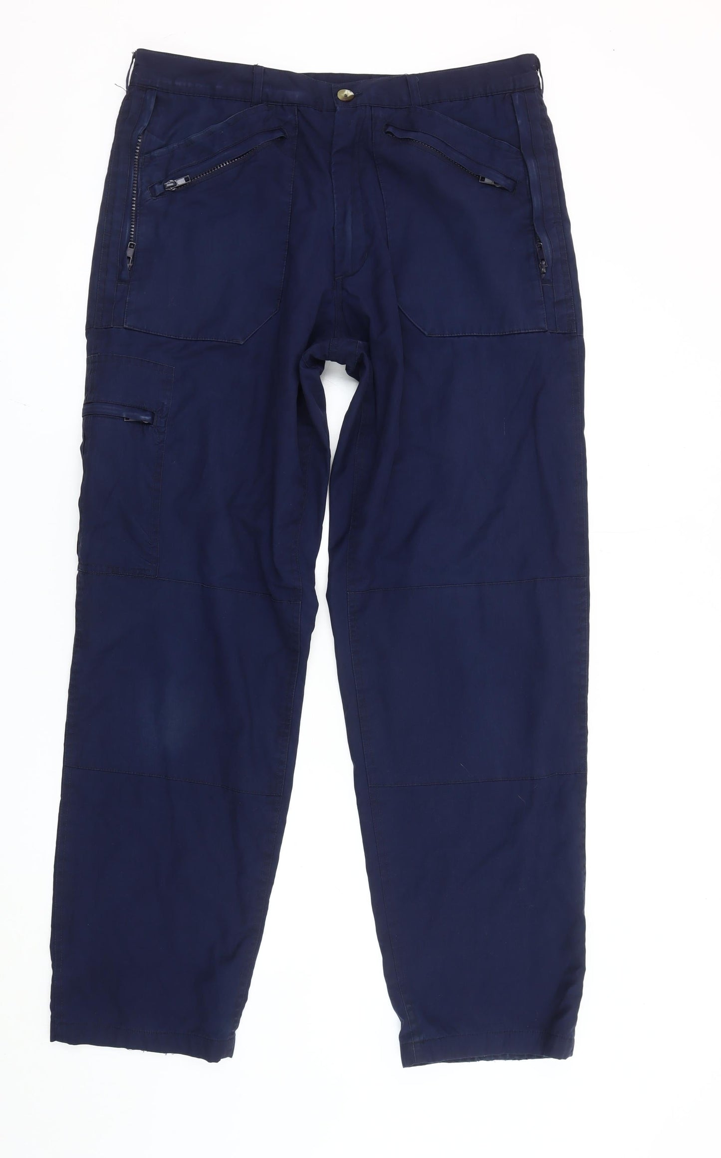 Regatta Mens Blue Cargo Trousers 34W 33L Straight Leg Outdoor