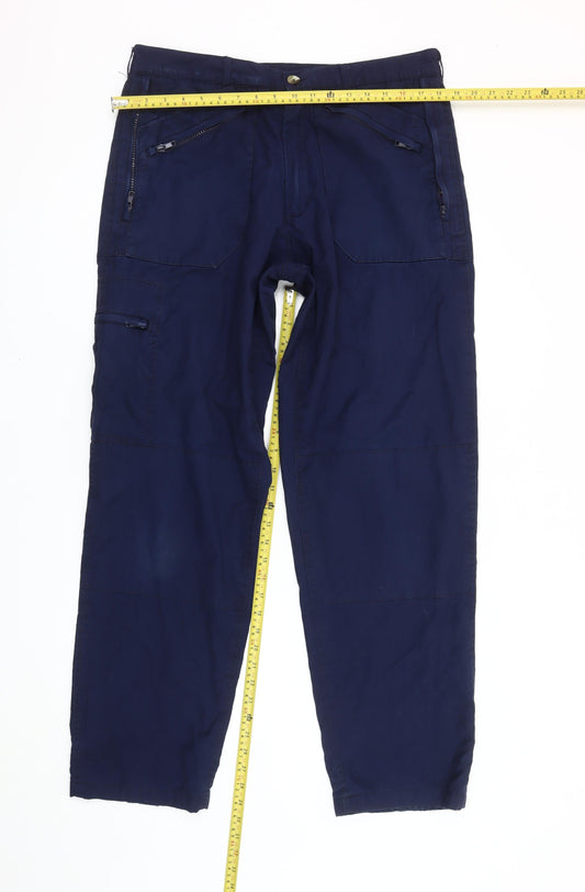 Regatta Mens Blue Cargo Trousers 34W 33L Straight Leg Outdoor