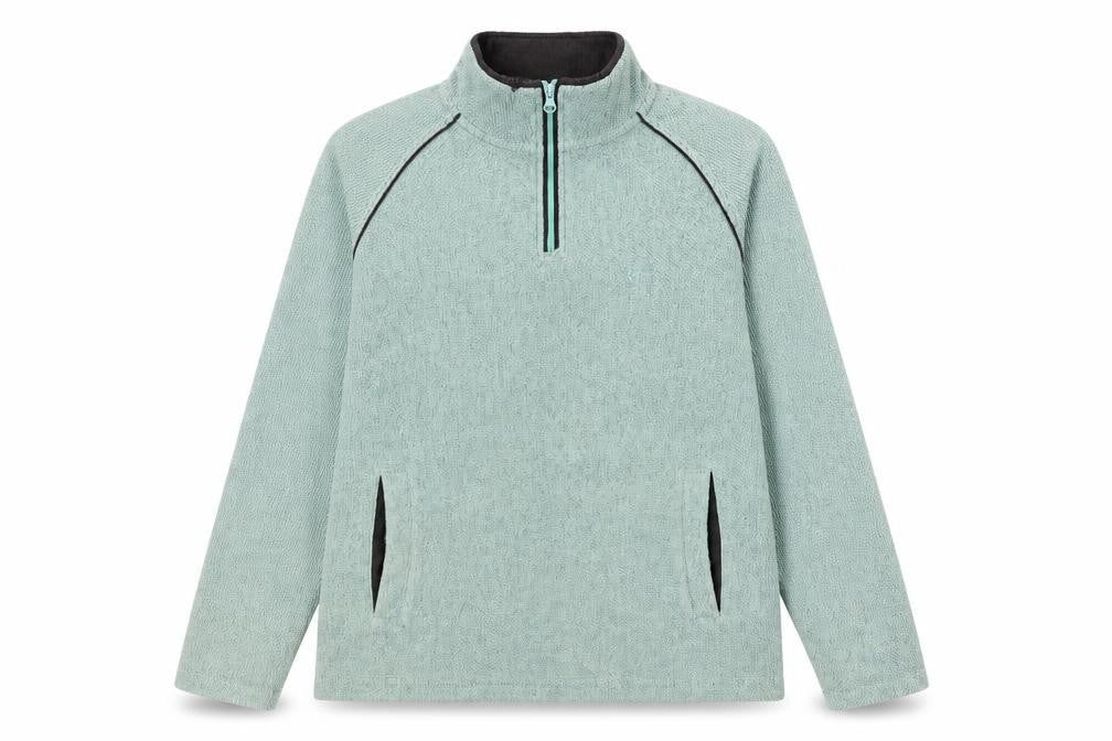 Cotton Traders Men’s Green Knit 1/4 Zip Pullover Sweatshirt M