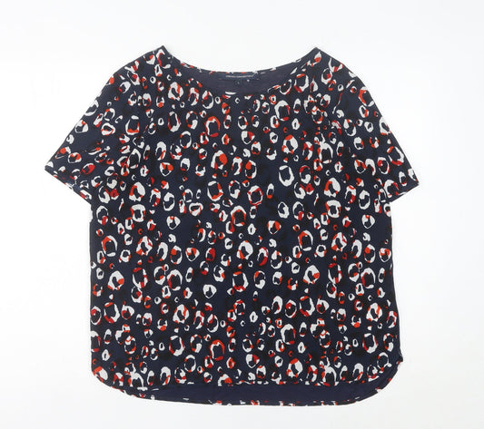 French Connection Women’s Multicoloured Leopard Print Blouse L