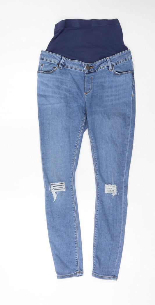 ASOS Women’s Blue Size 8 Maternity Skinny Distressed Jeans