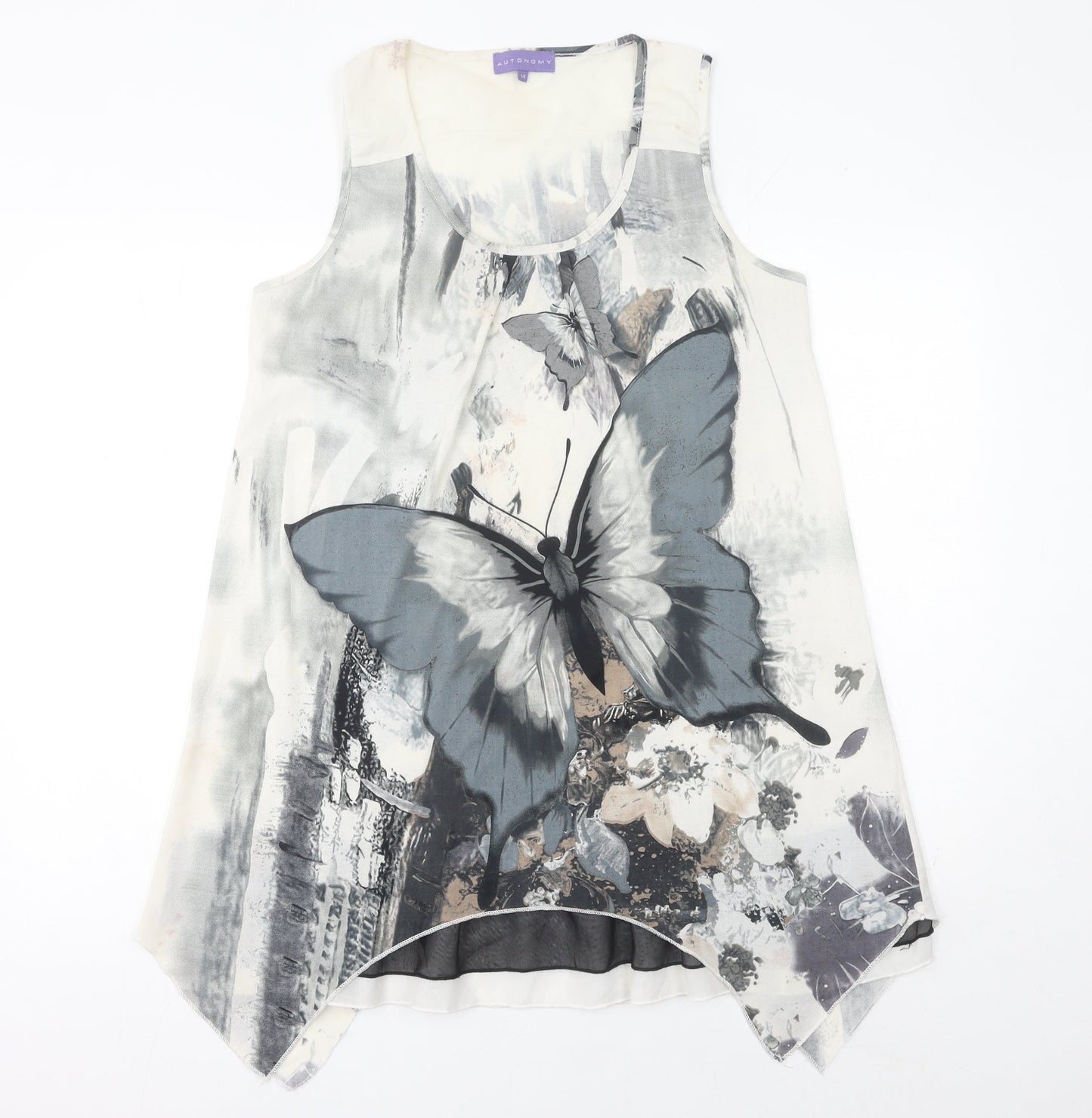 Autonomy Women's Multicoloured Butterfly Print Camisole Top Size 14