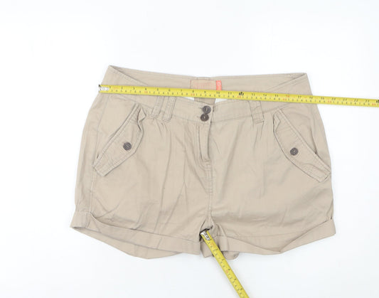 South Women’s Beige Size 14 Chino Shorts 100% Cotton Summer Casual