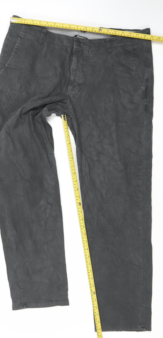 Dockers Men's Black Chino Trousers W38 L32 Regular Fit Cotton Stretch