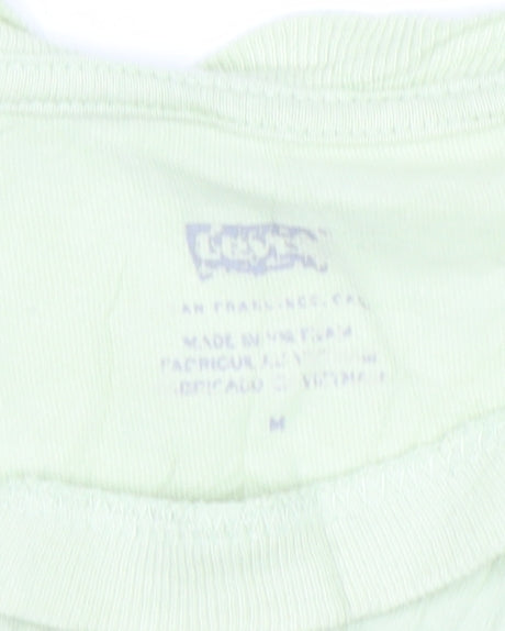 Levi's Women's Green Medium Cotton Crew Neck Short Sleeve T-Shirt