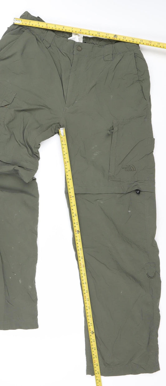 The North Face Men's Green Nylon Cargo Trousers M Regular Fit Outdoor