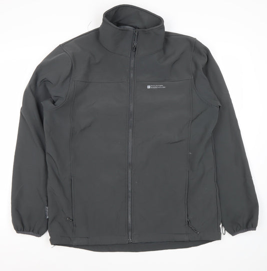 Mountain Warehouse Men's Black L Softshell Jacket Windproof Outdoor