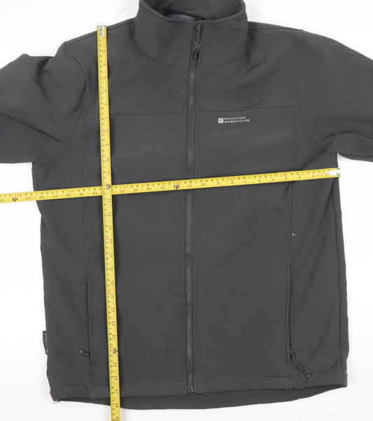 Mountain Warehouse Men's Black L Softshell Jacket Windproof Outdoor