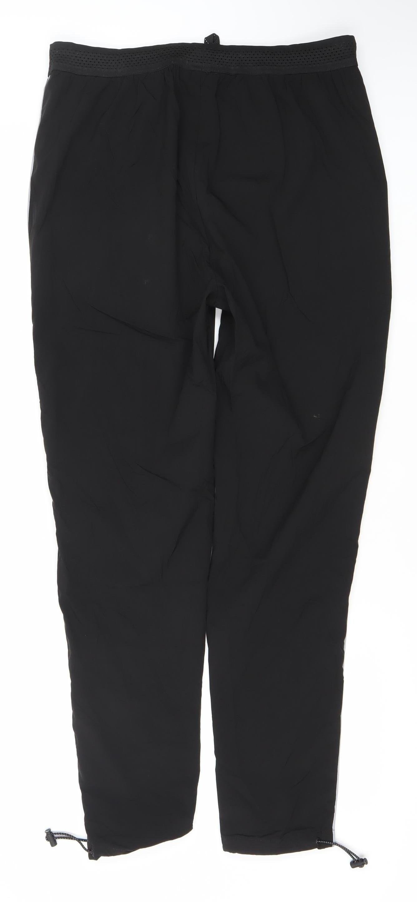 MAN Active Mens Black L Jogger Trousers Polyester Elastane Running Gym