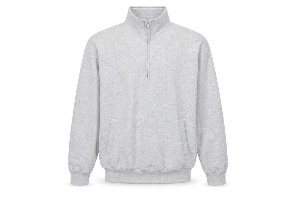 Mens UK M Regular Champion Grey 1/4 Zip Sweatshirt