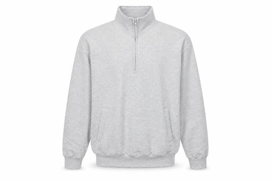 Mens UK M Regular Champion Grey 1/4 Zip Sweatshirt