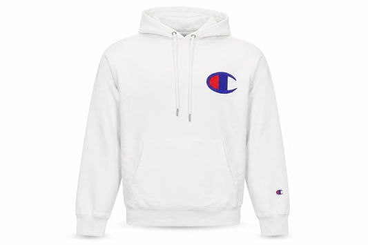 Mens UK M Regular Champion White Pullover Hoodie