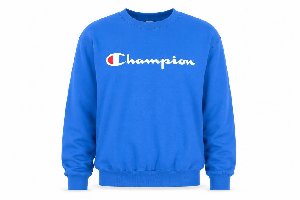 Mens UK S Regular Champion Blue Pullover Sweatshirt