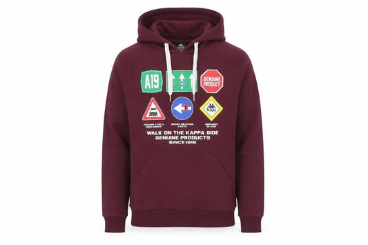 Mens UK M Regular Kappa Red Pullover Hoodie