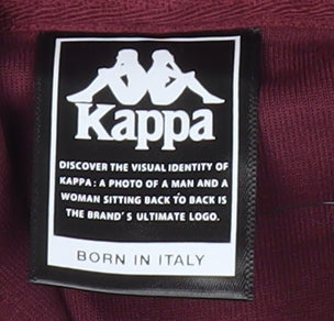 Kappa Men’s Red Pullover Hoodie M Graphic Print Sports Casual