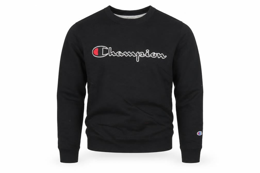 Mens UK S Regular Champion Black Pullover Sweatshirt