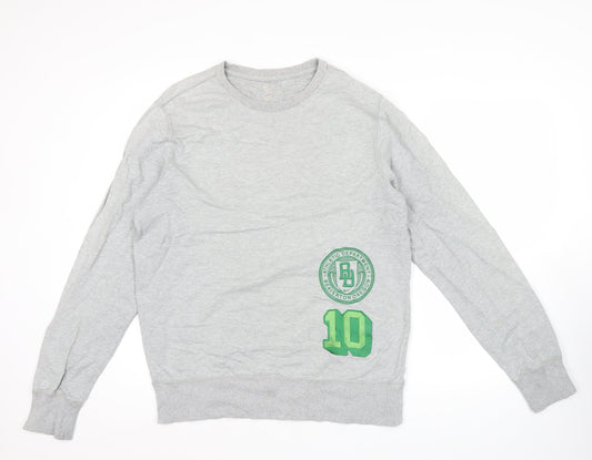 Nike Men's Grey XL Pullover Sweatshirt Crew Neck Graphic Print