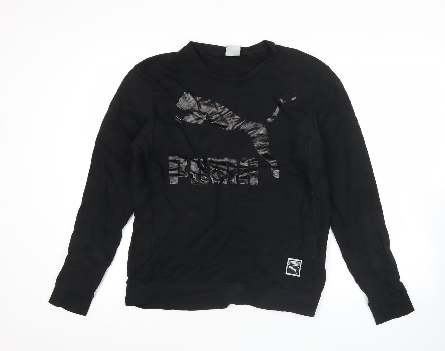 Puma Men's Black L Pullover Sweatshirt Long Sleeve Crew Neck Sportswear