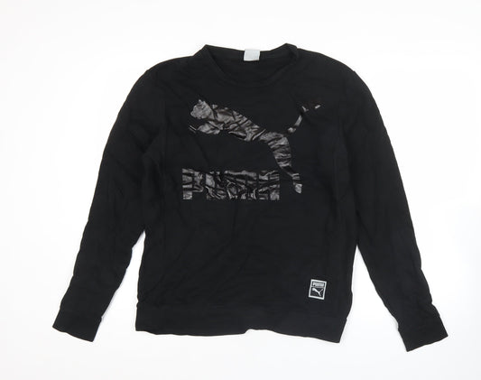 Puma Men's Black L Pullover Sweatshirt Long Sleeve Crew Neck Sportswear