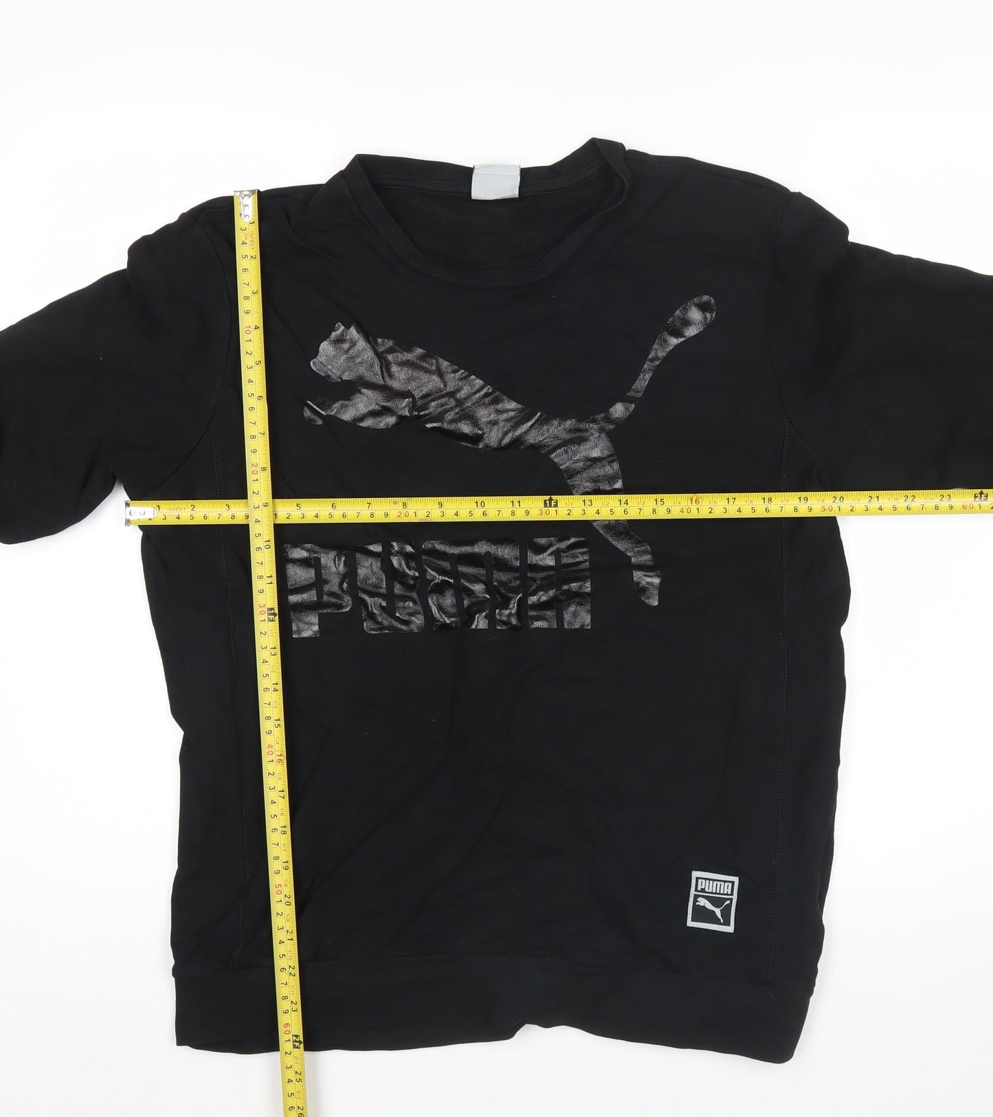 Puma Men's Black L Pullover Sweatshirt Long Sleeve Crew Neck Sportswear