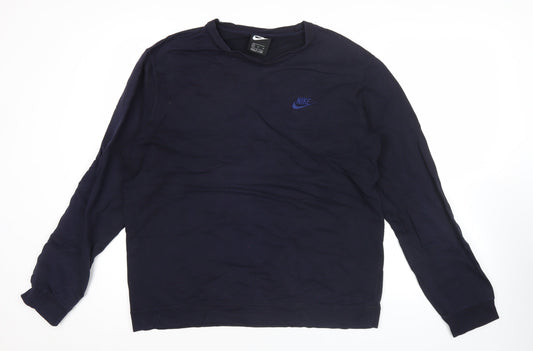 Nike Mens Blue XL Pullover Sweatshirt Crew Neck Long Sleeve