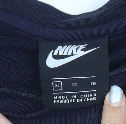 Nike Mens Blue XL Pullover Sweatshirt Crew Neck Long Sleeve