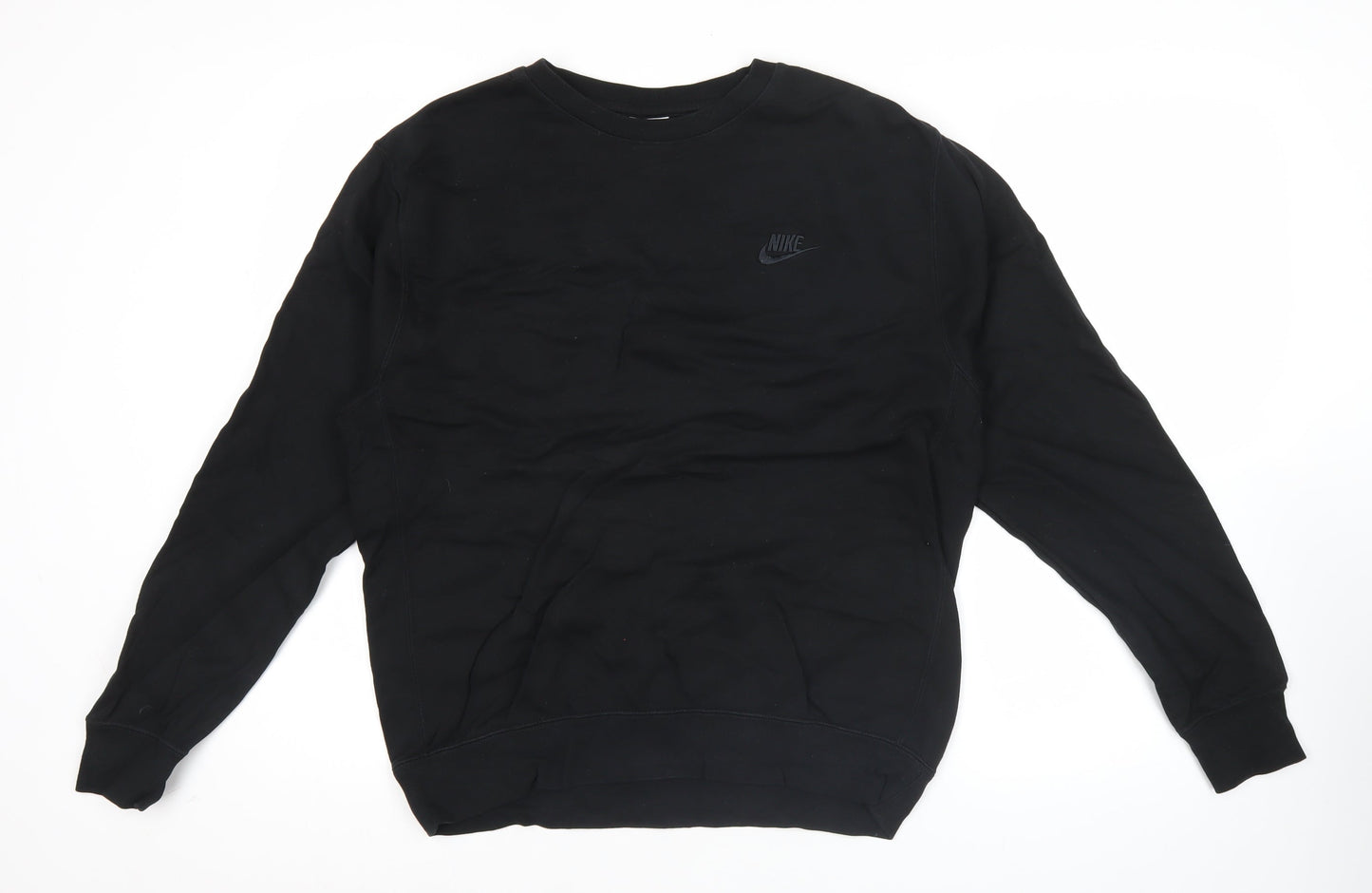 Nike Men's Black M Pullover Crew Neck Sweatshirt Logo Sports