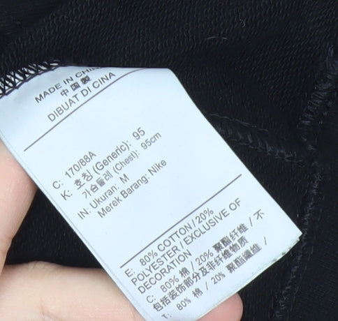 Nike Men's Black M Pullover Crew Neck Sweatshirt Logo Sports