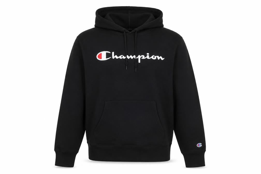 Mens UK M Regular Champion Black Pullover Hoodie