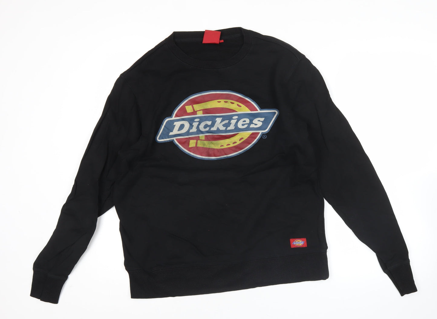 Dickies Men's Black Large Pullover Sweatshirt Crew Neck Logo