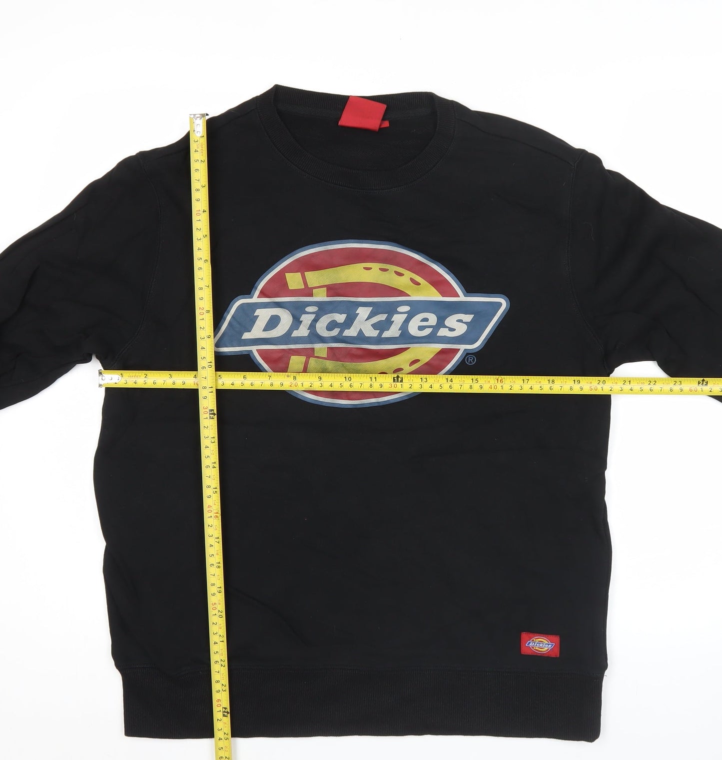 Dickies Men's Black Large Pullover Sweatshirt Crew Neck Logo