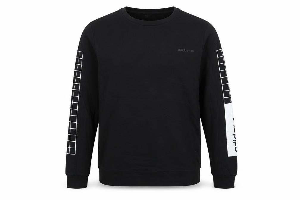Mens UK L Regular adidas Black Pullover Sweatshirt