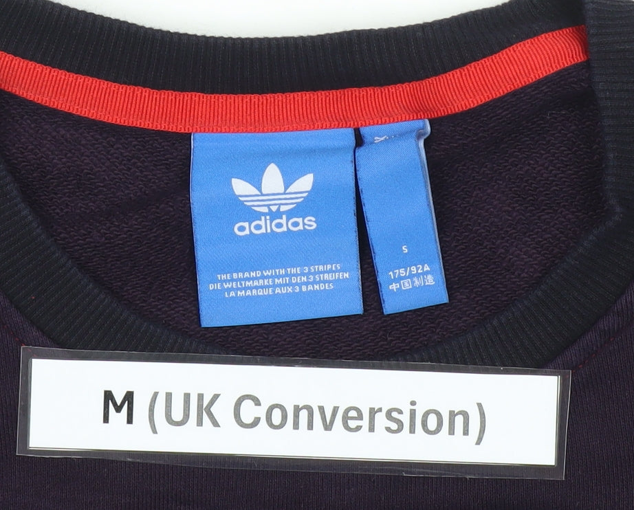 Adidas Men’s Black Blue Camouflage Logo Pullover Sweatshirt M